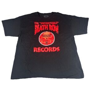 Death Row Records Shirt Mens 2XL Black Red 90s Hip Hop Graphic Tee 0189
